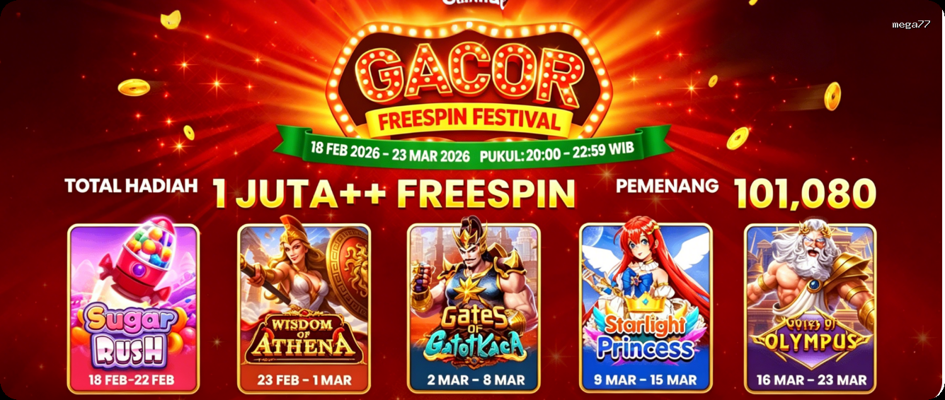 Login mega77 Sekarang Bonus Melimpah